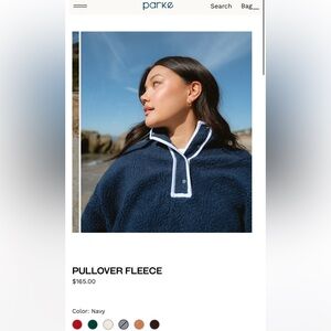 PARKE Navy Pullover Fleece Size L/XL (Sold out!)